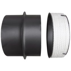 Skorstensrör/rökrör övergång D160mm-180mm används för anslutning av en vedeldad kamin/eldstad och en befintlig skorsten.