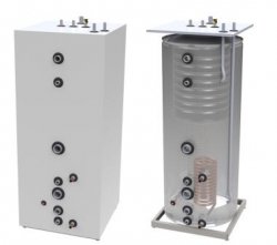 Fyrkantig isolerad 500L ackumulatortank MU, är en vanligt förekommande ackumulatortank som är anpassad för smala dörrpassager.